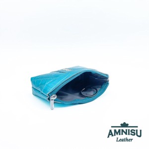 Türkizkék lakk krokkómintás egy cipzáras egyenes swarovski köves kulcstartó E6020 -  - Meska.hu