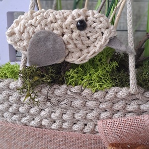 Hóvirágos, madárkás ajtódísz - otthon & életmód - dekoráció - ajtó- és ablak dekoráció - ajtódísz & kopogtató - Meska.hu