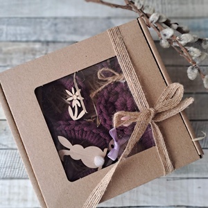 Húsvéti horgolt díszek dobozban - ünnepi díszek, dekorációk - húsvéti díszek és dekorációk - húsvéti tojásfadíszek - Meska.hu