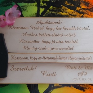 Köszönőajándék Édesapáknak! - esküvő - emlék & ajándék - szülőköszöntő ajándék - Meska.hu