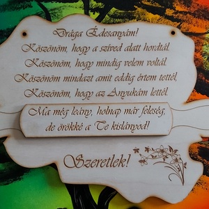 Köszönő ajándék Édesanyáknak! - esküvő - emlék & ajándék - szülőköszöntő ajándék - Meska.hu