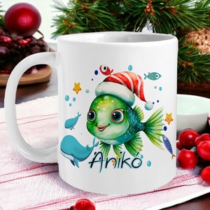Christmas halacska - otthon & életmód - konyhafelszerelés, tálalás - tálalás - bögre & csésze - Meska.hu