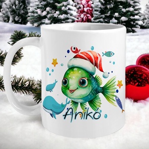 Christmas halacska - otthon & életmód - konyhafelszerelés, tálalás - tálalás - bögre & csésze - Meska.hu