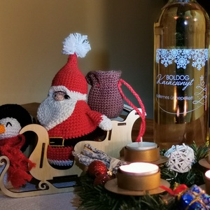 AKCIÓS -50% Gravírozott bor karácsonyra - élelmiszer - alkoholos italok - Meska.hu