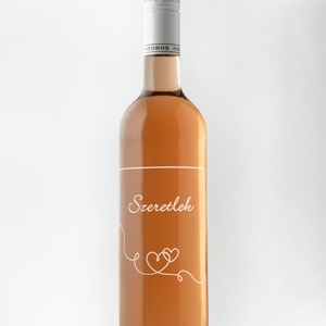 AKCIÓS -50% Gravírozott bor Szeretlek felirattal - élelmiszer - alkoholos italok - Meska.hu