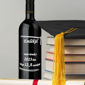 Gravírozott Bor Tanárnak emlékbe , Élelmiszer, Alkoholos italok, Gravírozás, pirográfia, MESKA