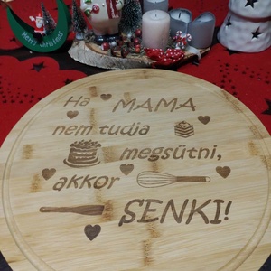 Vágódeszka édesanyának, nagymamának, Otthon & Életmód, Konyhafelszerelés, tálalás, Sütés, főzés, Vágódeszka, Gravírozás, pirográfia, MESKA