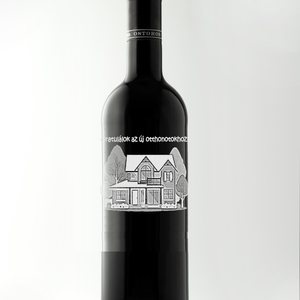 Gravírozott borok házavatóra, Élelmiszer, Alkoholos italok, Gravírozás, pirográfia, MESKA