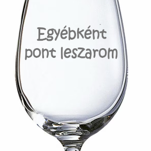 Egyébként pont leszarom  Gravírozott borospohár - Meska.hu