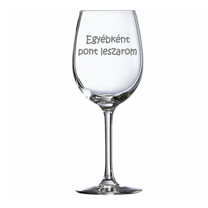 Egyébként pont leszarom  Gravírozott borospohár - otthon & életmód - konyhafelszerelés, tálalás - tálalás - boros poharak, szettek - Meska.hu