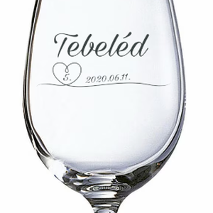 Személyre szabott gravírozott borospohár  Tebeléd , Otthon & Életmód, Konyhafelszerelés, tálalás, Tálalás, Boros poharak, szettek, Gravírozás, pirográfia, MESKA
