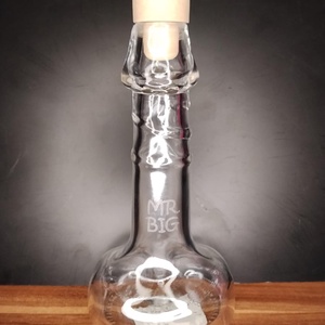Intim formájú, dugóval ellátott üvegpalack díszüveg palack saját felirattal - Meska.hu