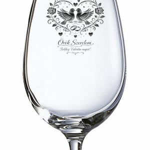 Valentin-napi borospohár � Örök Szerelem gravírozással - Meska.hu