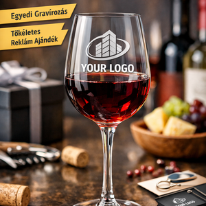 Borospohár saját logóval 10-db - Meska.hu