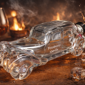 Old timer autó díszüveg palack saját felirattal - otthon & életmód - dekoráció - asztal és polc dekoráció - díszüveg - Meska.hu