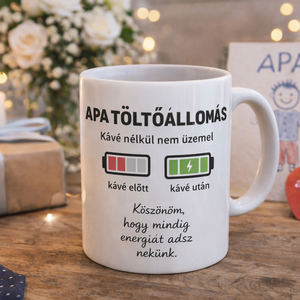 Vicces apás bögre � Apa töltőállomás felirattal - Meska.hu