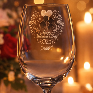 Valentin-napi borospohár � romantikus ajándék szerelmes pillanatokhoz, Otthon & Életmód, Konyhafelszerelés, tálalás, Tálalás, Boros poharak, szettek, Gravírozás, pirográfia, MESKA