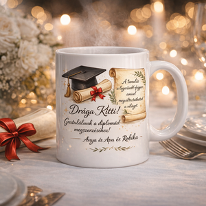 Ballagási � Diplomaosztós Ajándék Bögre � Személyre Szabható Felirattal - Meska.hu