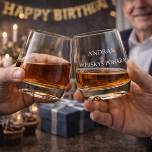 Whiskys pohár - névre szóló - Meska.hu