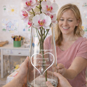 Pedagógus köszöntő váza, Esküvő, Dekoráció, Asztaldísz, Gravírozás, pirográfia, MESKA