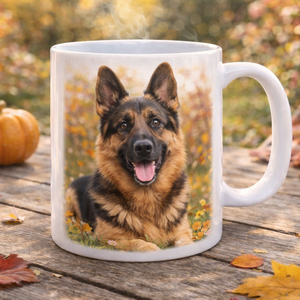 Kutyás bögre � Vidám német juhászkutya  - Meska.hu