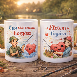 Páros Szerelmes Bögre Szett � Egy szerencsés horgász és Életem fogása - Meska.hu