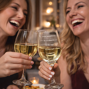 Vicces Ajándék / Gravírozott pohár egy nehéz napra saját névvel, Otthon & Életmód, Konyhafelszerelés, tálalás, Tálalás, Boros poharak, szettek, Gravírozás, pirográfia, MESKA