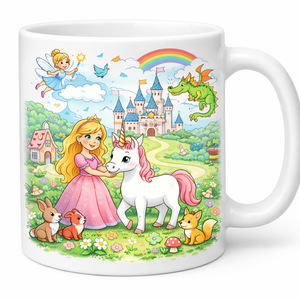 Mesevilágos kerámia bögre � hercegnős, unikornisos, varázslatos gyerekbögre, Otthon & Életmód, Konyhafelszerelés, tálalás, Tálalás, Bögre & Csésze, Gravírozás, pirográfia, MESKA