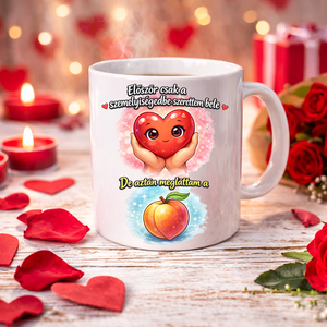 Vicces szerelmes bögre – „Először csak a személyiségedbe szerettem bele…”, Otthon & Életmód, Konyhafelszerelés, tálalás, Tálalás, Bögre & Csésze, Gravírozás, pirográfia, Lepd meg szerelmedet egy igazán különleges, szívhez szóló ajándékkal! Ez az egyedi feliratos kerámi..., MESKA