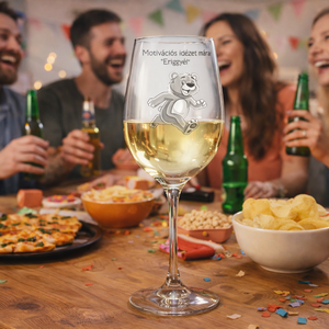 Gravírozott pohár motivációs idézettel, Otthon & Életmód, Konyhafelszerelés, tálalás, Tálalás, Boros poharak, szettek, Gravírozás, pirográfia, MESKA