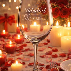 Személyre szabott gravírozott borospohár � Tebeléd , Otthon & Életmód, Konyhafelszerelés, tálalás, Tálalás, Boros poharak, szettek, Gravírozás, pirográfia, MESKA