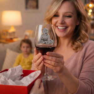 Saját fényképes gravírozott borospohár � Egyedi ajándék minden alkalomra, Otthon & Életmód, Konyhafelszerelés, tálalás, Tálalás, Boros poharak, szettek, Gravírozás, pirográfia, MESKA