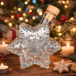 Karácsonyi hópehely alakú díszüveg saját felirattal, Otthon & Életmód, Dekoráció, Asztal és polc dekoráció, Díszüveg, Gravírozás, pirográfia, MESKA
