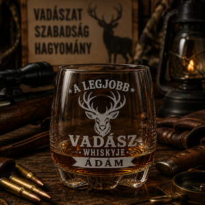 Gravírozott vadász whiskys pohár névvel � A legjobb vadász whiskyje - Meska.hu