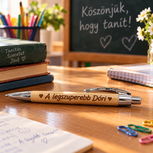 Bambusz toll egyedi felirattal, névvel - otthon & életmód - papír, írószer - ceruza & toll - Meska.hu