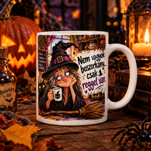 Vicces Halloween bögre � boszorkány kávés bögre Nem vagyok boszorkány felirattal - Meska.hu