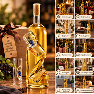 Különleges díszüveges bor � elegáns ajándék több alkalomra - Meska.hu