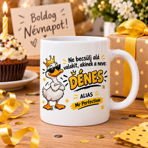 Névnapi bögre � ALIAS Mr Perfection vicces ajándék - Meska.hu
