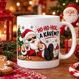 HO-HO-HOL A KÁVÉM? � Vicces Mikulásos kerámiabögre felnőtteknek - Meska.hu