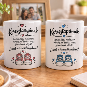Keresztanya és Keresztapa bögre � különleges felkérés szívből - Meska.hu