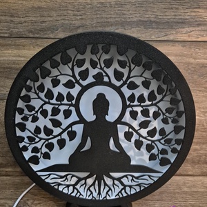 � Buddha LED hangulatlámpa � meditációs fénydekor � - otthon & életmód - dekoráció - dísztárgy - Meska.hu