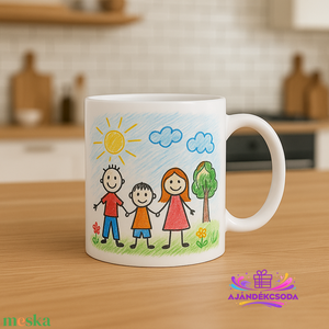 Saját Gyermekrajz bögre � Szívből jövő ajándék, Otthon & Életmód, Konyhafelszerelés, tálalás, Tálalás, Bögre & Csésze, , MESKA