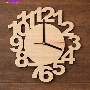 Modern fa falióra, Otthon & Életmód, Dekoráció, Fali és függő dekoráció, Falióra & óra, Gravírozás, pirográfia, MESKA