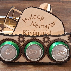 Egyedi fa sörös tank Férfiaknak - otthon & életmód - konyhafelszerelés, tálalás - italos kellékek - sörtartó - Meska.hu