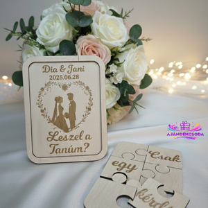 � Esküvői tanúfelkérő � Csak egy kérdés puzzle � - Meska.hu