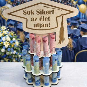 Pénzátadó, pénztartó Ballagásra, Otthon & Életmód, Papír, írószer, Ajándékozás kellékei, Pénzátadó doboz, Gravírozás, pirográfia, MESKA