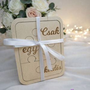 ? Esküvői tanúfelkérő  �  Csak egy kérdés puzzle ?, Esküvő, Meghívó & Kártya, Tanú felkérő, Gravírozás, pirográfia, MESKA