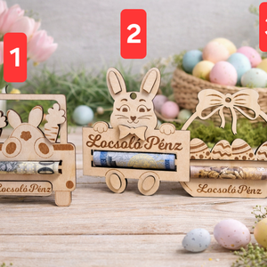 ? Húsvéti locsolópénz átadó ?, Ünnepi díszek, dekorációk, Húsvéti díszek és dekorációk, Húsvéti pénzátadó, Gravírozás, pirográfia, MESKA