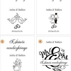 Esküvői vendégkönyv - esküvő - emlék & ajándék - vendégkönyv - Meska.hu