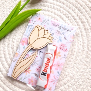 Nőnapi ajándék - tulipán, Otthon & Életmód, Dekoráció, Dísztárgy, Gravírozás, pirográfia, MESKA